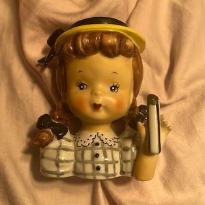 Vintage lady head vase